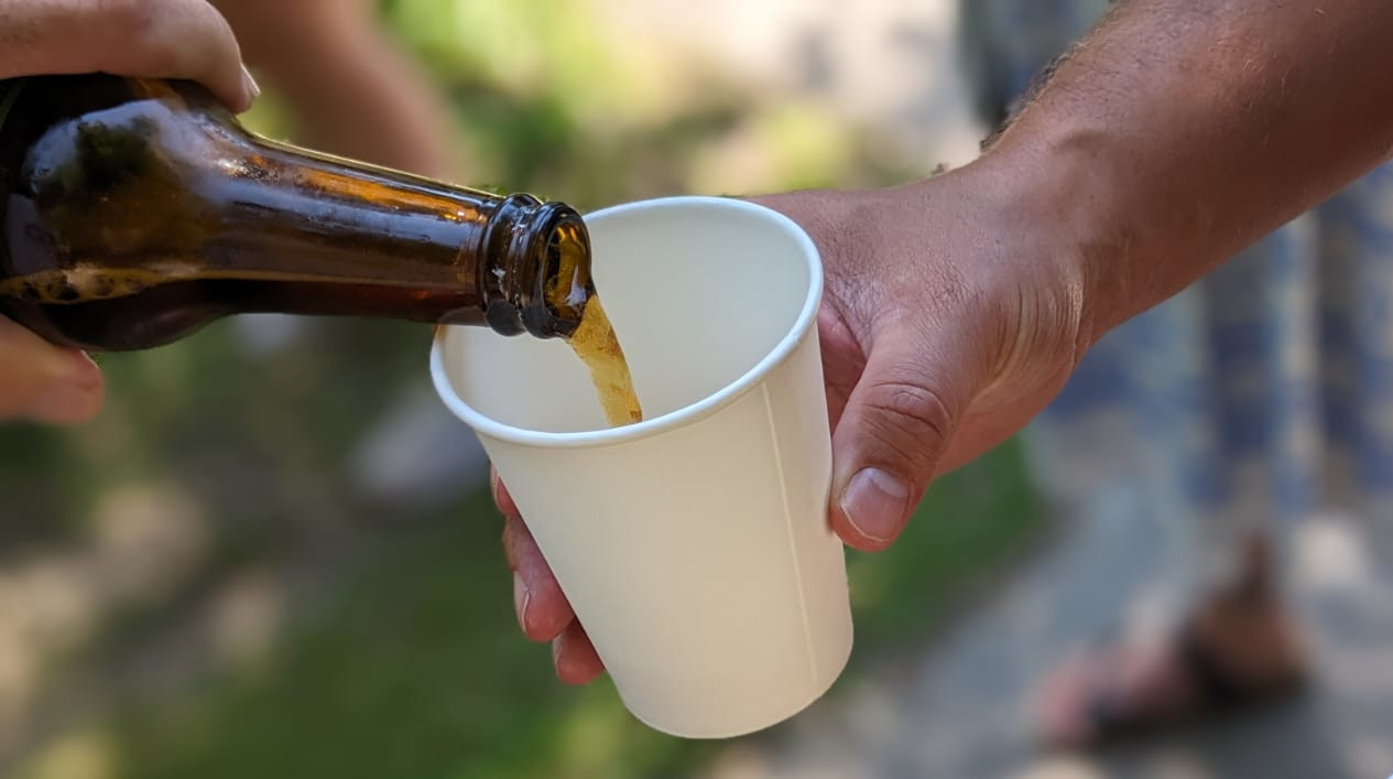 Bier nach der Hoehle