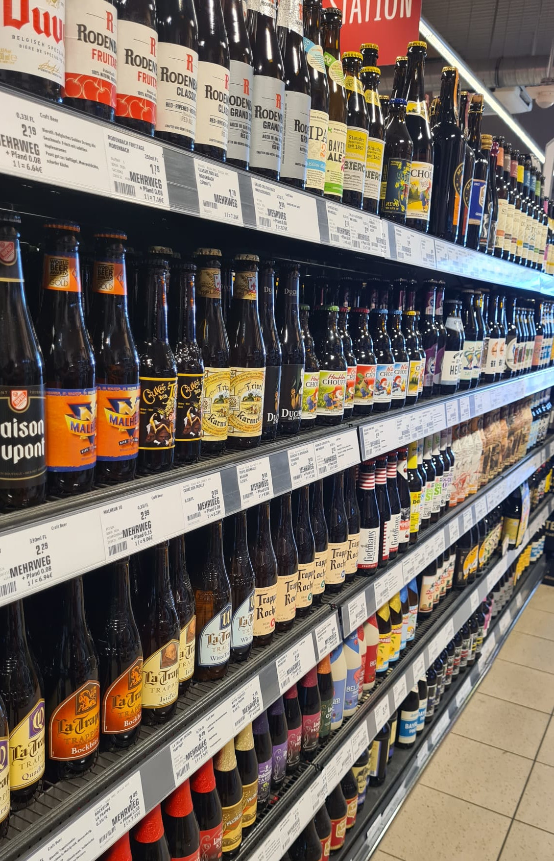 Verkausfszeile Bier Bock